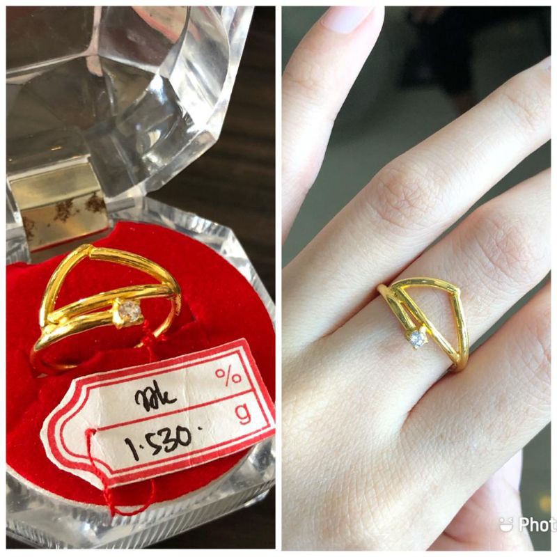 Cincin korean style cincin korea cincin simple elegant cincin emas 22k 916%