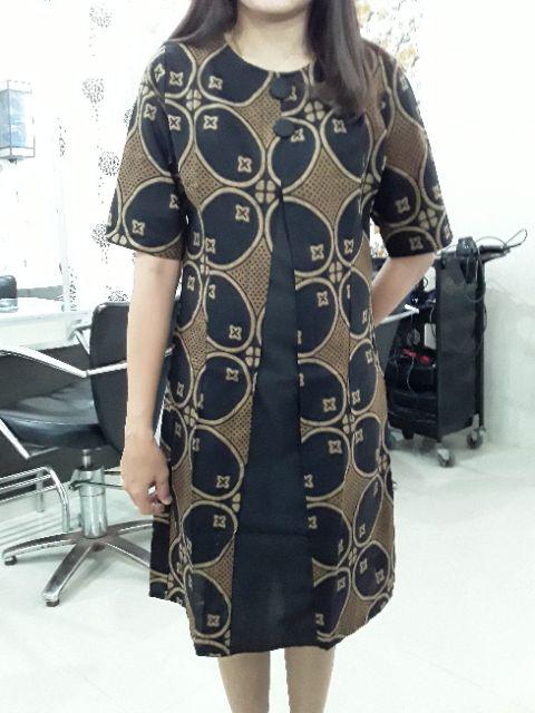 Simifashion Couple Keluarga Dress Batik Solo Asli Kawung Gede Papa Mama Anak Dijual Terpisah