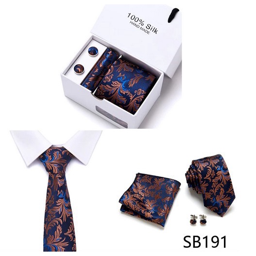 Dasi Pria TS99 02 SB191 DASI KANTOR PRIA , DASI WEDDING , DASI PESTA INCLUDE BOX(U3O2) Dasi Instan P
