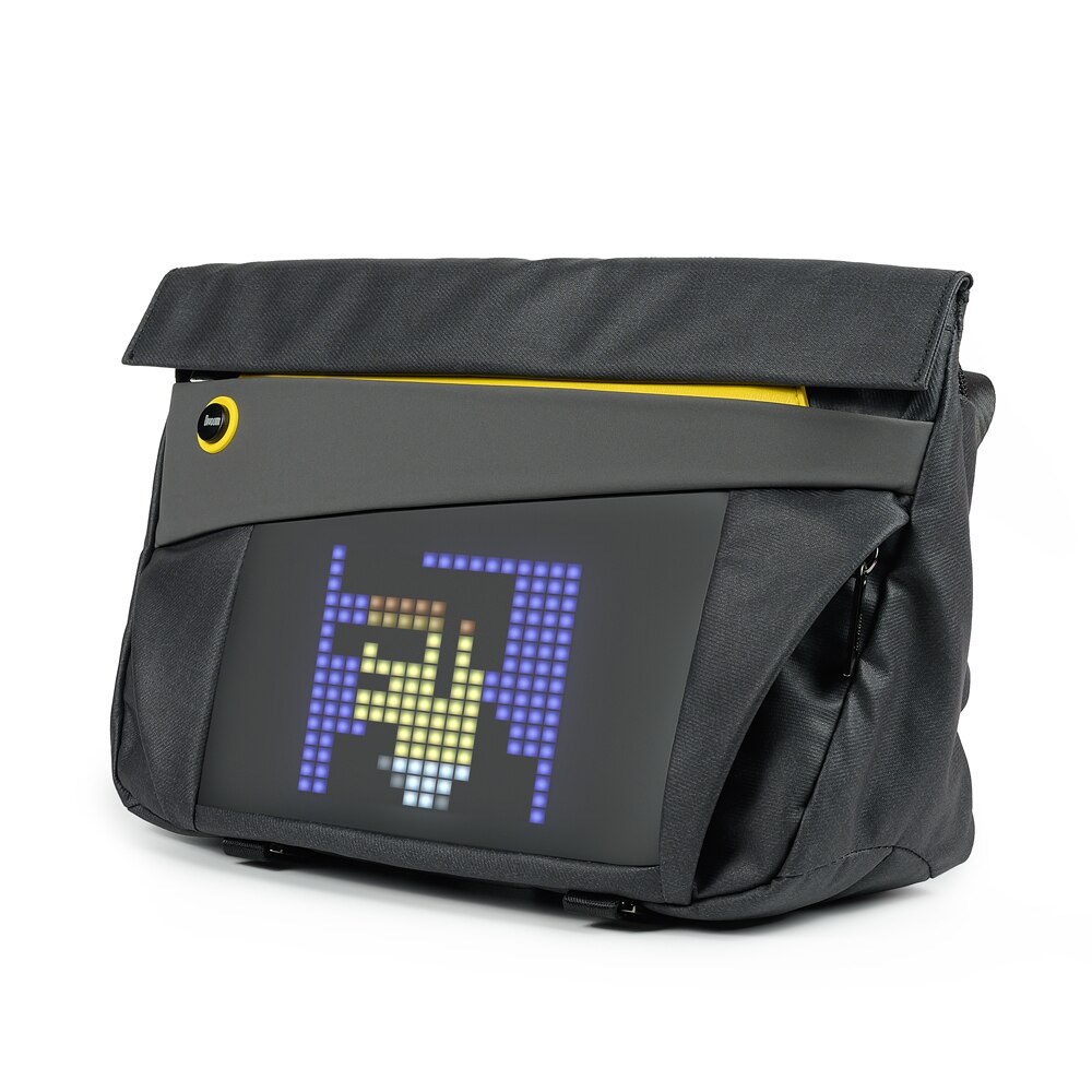 Divoom sling bag-v disesuaikan pixel art fashion desain olahraga luar ruangan dwaterproof air messenger bag pria dan wanita hadiah tahun baru