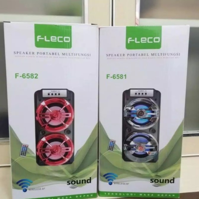 Speaker Fleco F-6581 Bluetooth Free Microphone MP3 FM USB