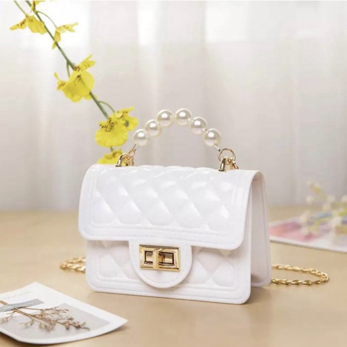 Tas pesta anak tas kondangan anak tas selempang anak perempuan - Putih