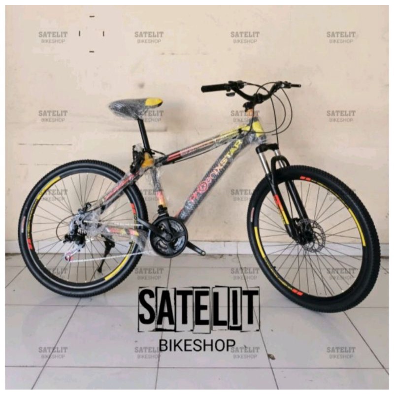 Sepeda Gunung MTB Phoniex Star Ukuran 24 Merah Biru Hijau 3x7 Speed Sepeda Gunung