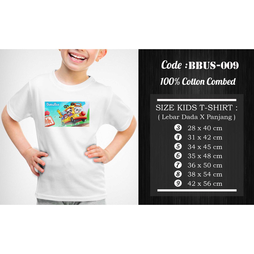 [FREE NAMA!!] Kaos Anak &amp; Family BabyBus 100% COTTON PREMIUM