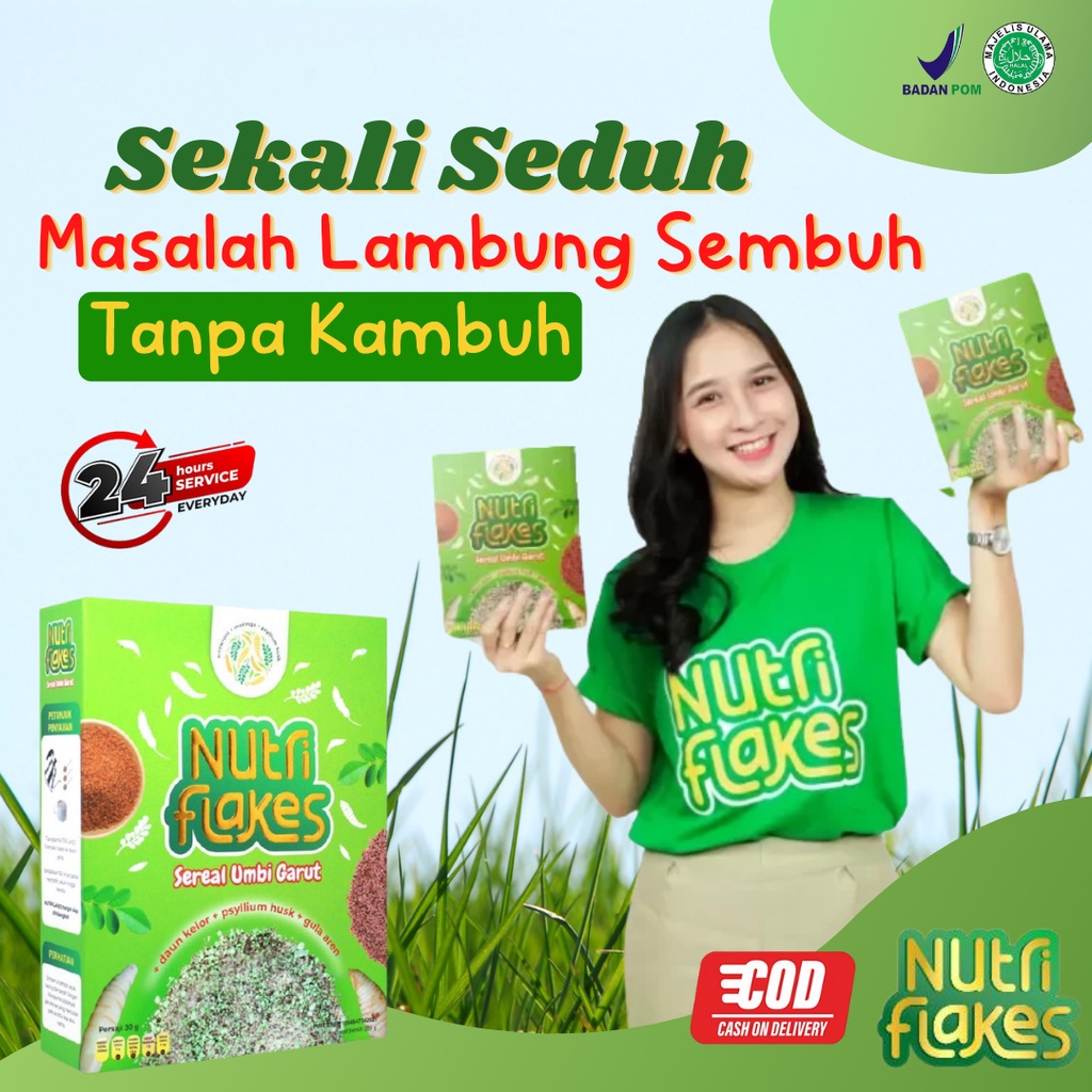 

Nutriflakes Sereal Umbi Garut Sereal Diet Sehat Atasi Maag Asam Lambung Diabetes Kontrol Kolesterol Sarapan Sehat dan Ringan Lolos BPOM