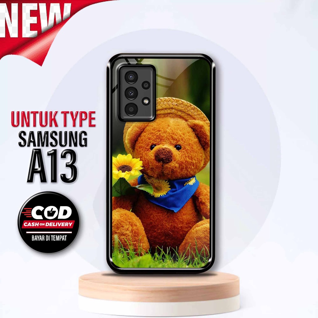 Sukses Case SAMSUNG A13 - Hardcase 2D Glossy Samsung A13 - Silikon Hp Samsung { Boneka Bear 1 } - Si