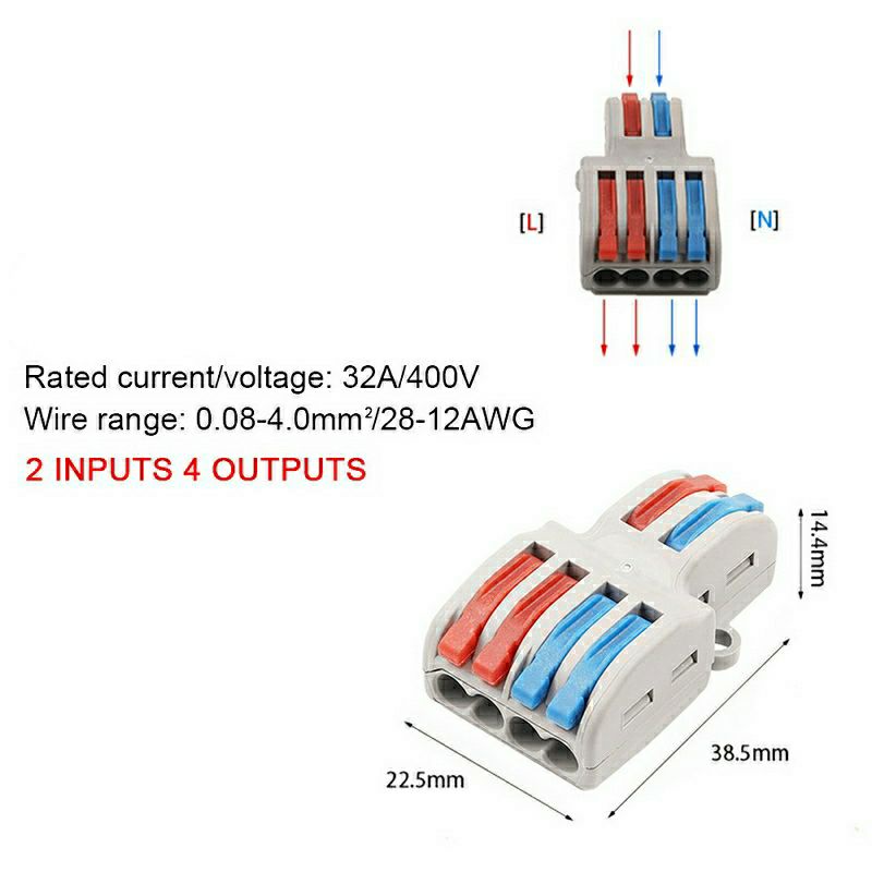 WAGO COMPACT CONNECTOR SPL-42 CONDUCTOR TERMINAL BLOCK WAGO QUICK CONNECTOR