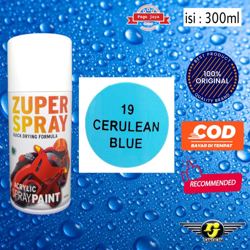 cat semprot cerulean blue 300cc zuper spray pilok pilox pylox