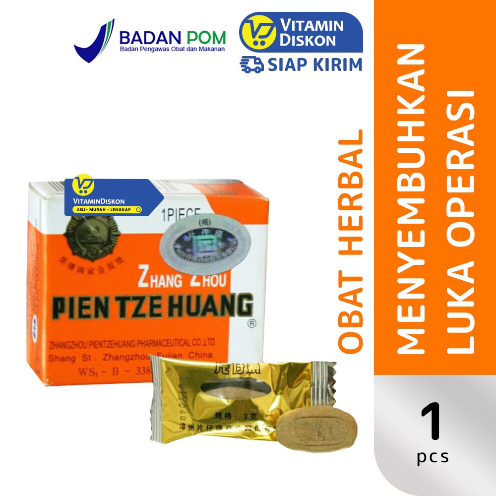 Zhang Zhou Pien Tze Huang 1 Pcs Ssa | Obat Penyembuhan Luka Operasi & Melancarkan Peredaran Darah