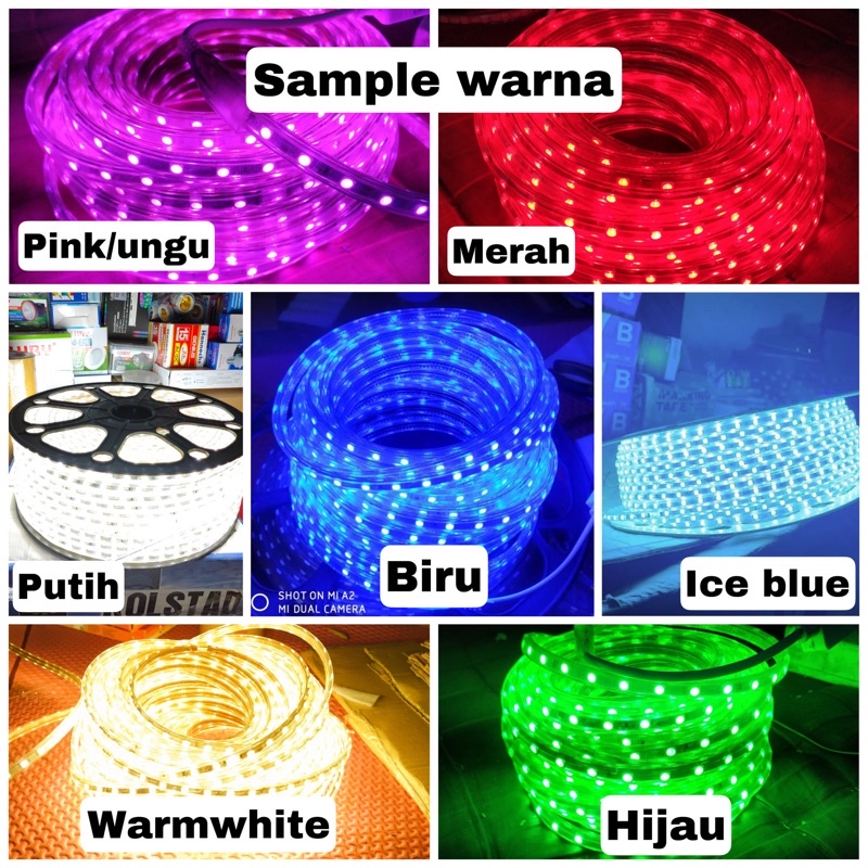 Lampu Led strip Led Lis Plafon 15 Meter siap pakai Lampu selang