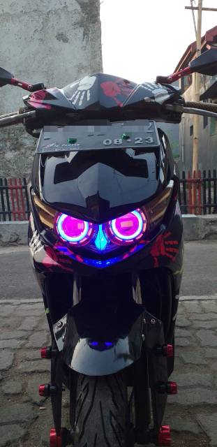 Reflektor burhan dobel projie led hilow, untuk SOUL GT 115 & XEON GT 125