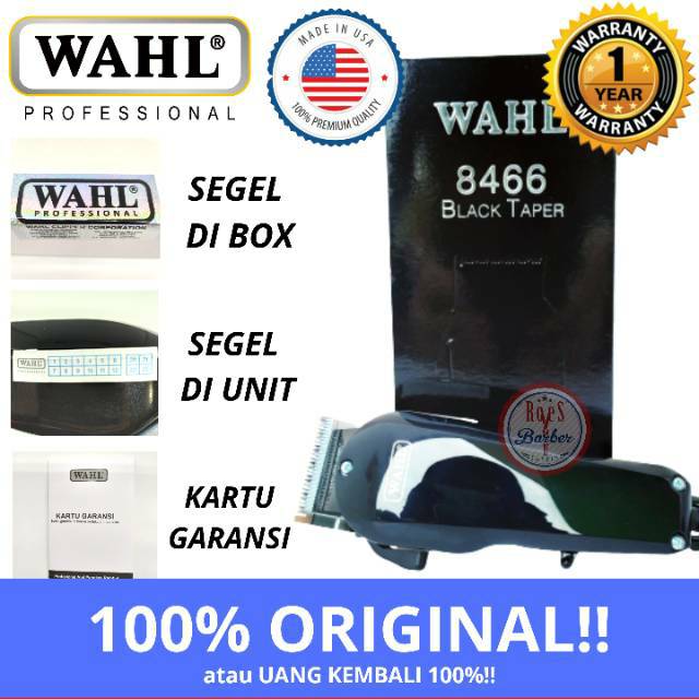 Bisa COD - Alat Pangkas Rambut Wahl 8466 Black MAMBA Taper Original - GARANSI 1 TAHUN