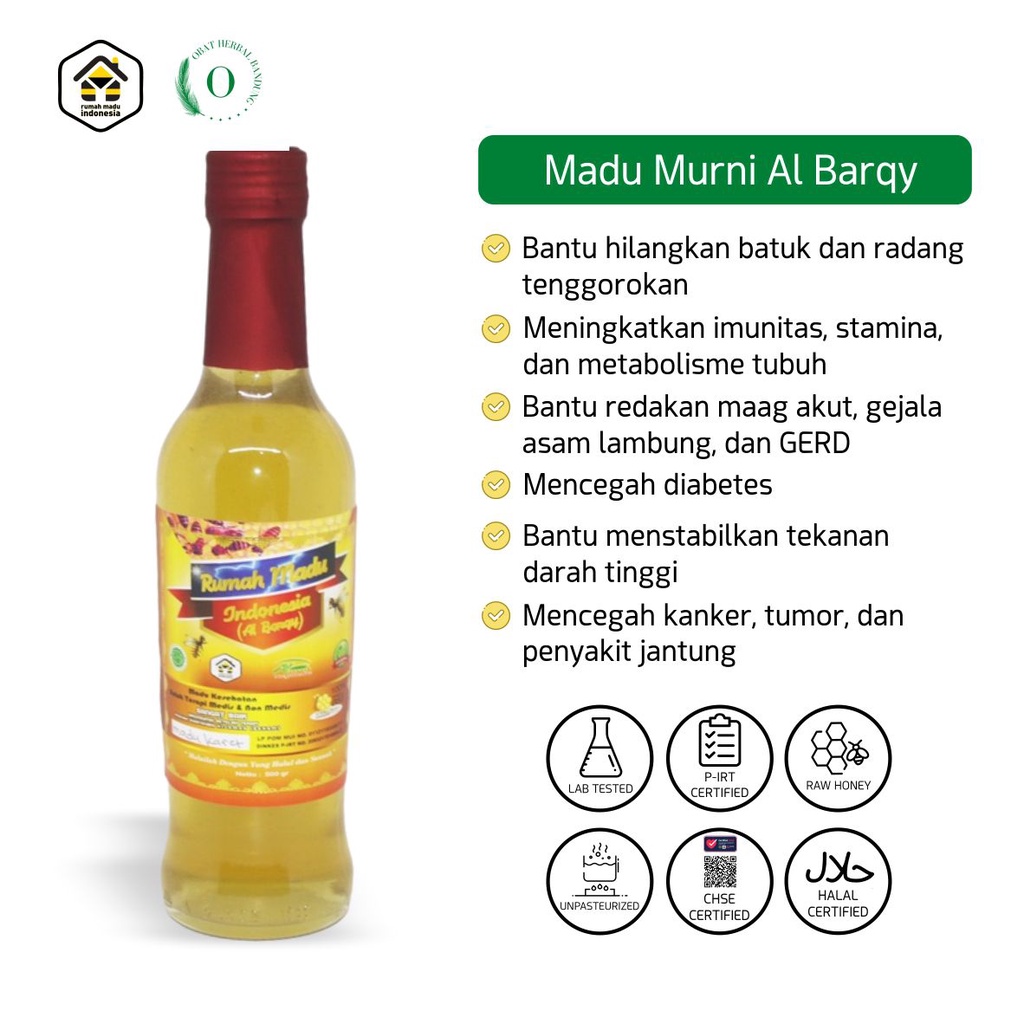 Madu Asli 100% Tanpa Campuran Variant Nektar Kemasan 350 Gram Murni Original