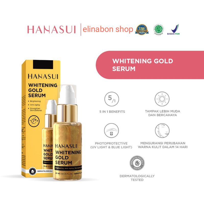 Hanasui Gold, Votamin C, Anti Acne, Collagen, Men Serum