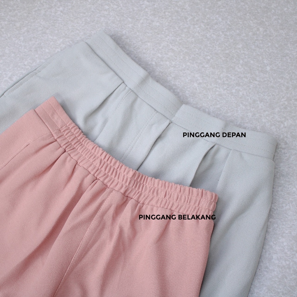 Naya Kulot Panjang Wanita Kerja Kantor Kuliah Sidang Formal Hitam Celana Bahan Kulot-8