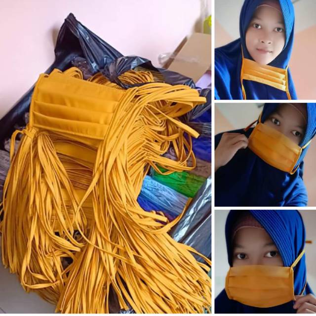 masker kain tali /masker hijab tali