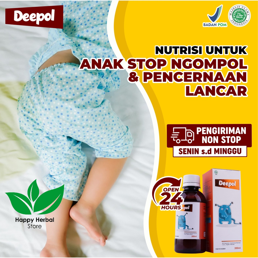 Deepol Madu Herbal Ori - Jane Merah - Kayu Manis - Vitamin Perlancar Pencernaan - Cegah Anak Ngompol