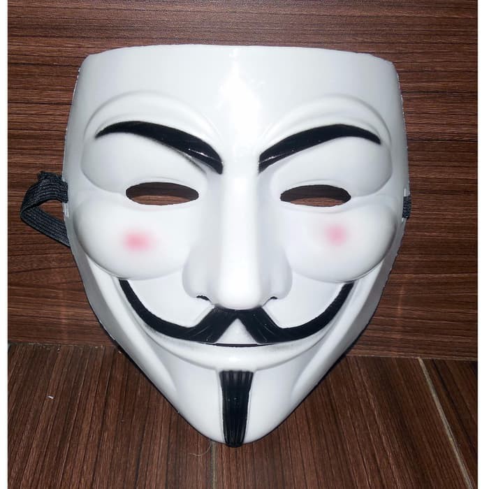 Topeng Vendetta Mask Occupy Anonymous Cosplay - Putih