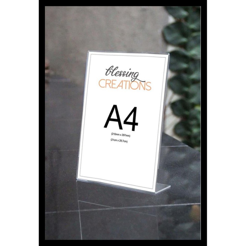 

Tempat Brosur Acrylic/Akrilik Tent Card/Papan Nama A4 TERMURAH STOK TERBATAS