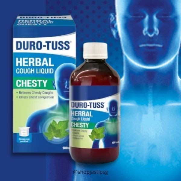 DURO-TUSS Herbal Chesty Cough liquid, 100ml (SPORE) Relief Batuk Dahak