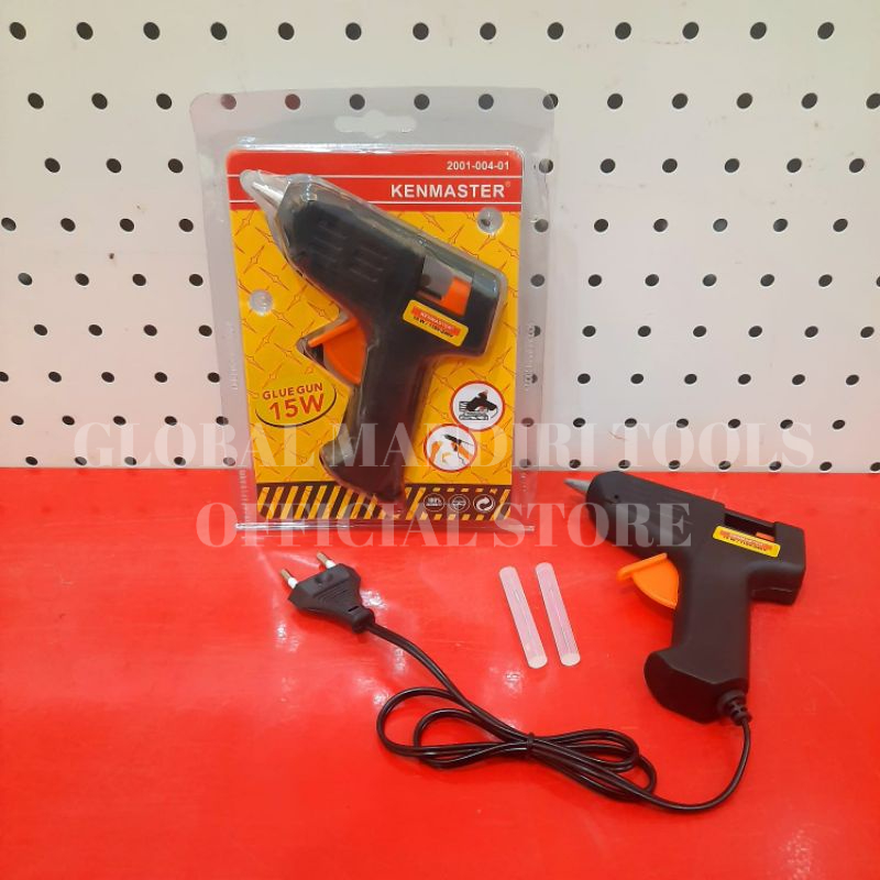 

Kenmaster Glue Gun 15Watt Alat Tembak Listrik Kecil + Bonus 2Pcs Lem Stick