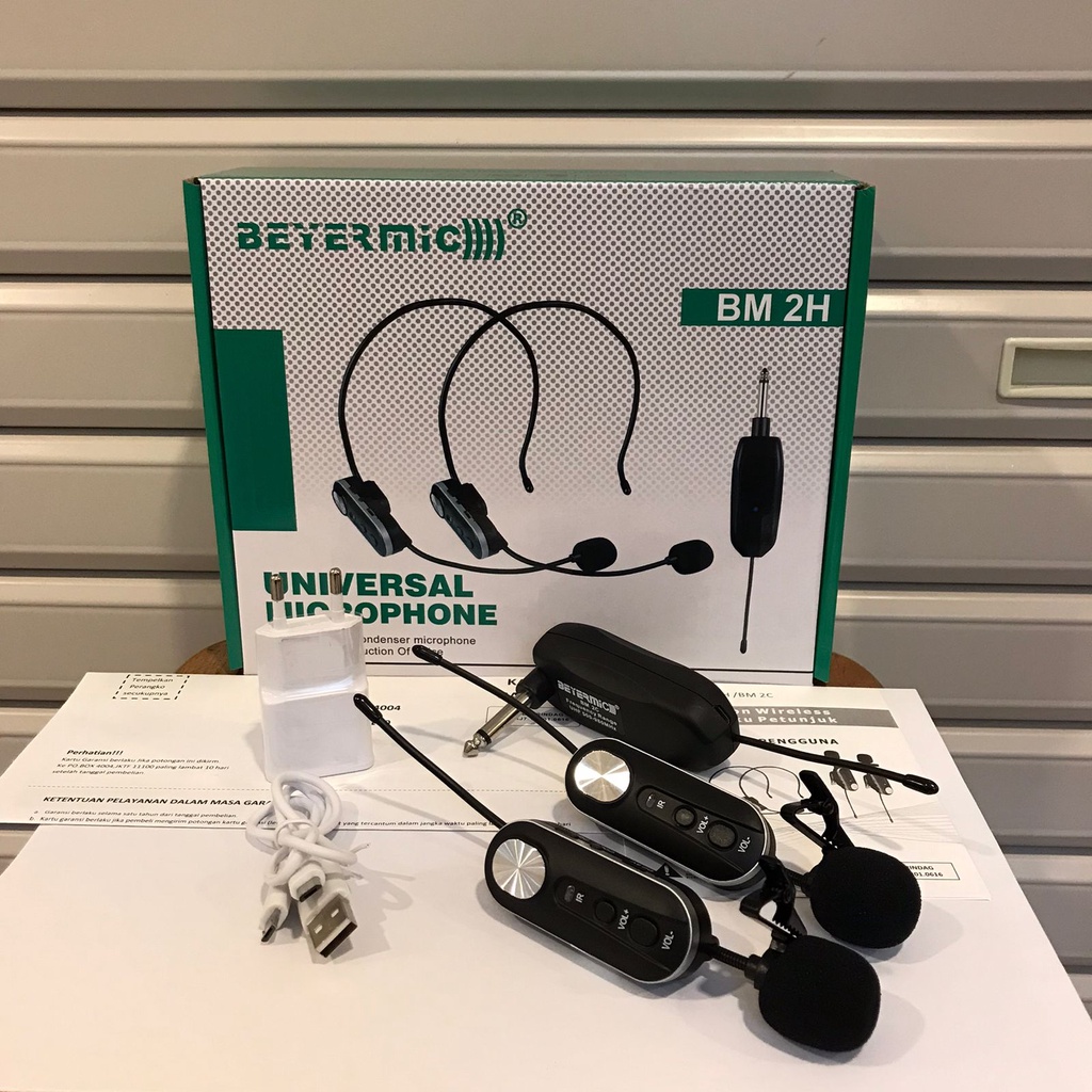 Mic Wireless Beyermic BM2C BM-2C BM 2 C Mic Clip On Imam Original