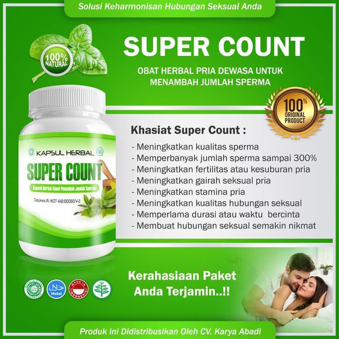Obat Herbal Pria Kapsul Super Count Obat Kuwat Herbal Penambah Sperma