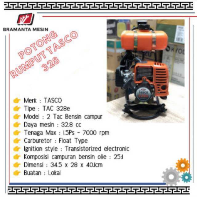 Mesin potong rumput TASCO TAC 328 Mesin Potong Rumput Gendong 