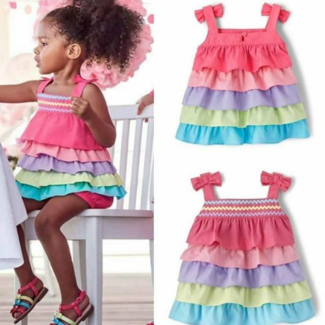 LAVIDO GYMBOREE BLOUSE ANAK CEWEK PITA MURAH ORIGINAL BRANDED RAINBOW DRESS