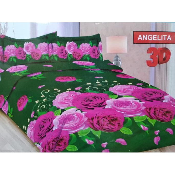 Sepre Bonita Mitif, Sprei Bonita Angelita No.1 King 180 Seprai Bunga Mawar Merah Muda Pink ,Bahan