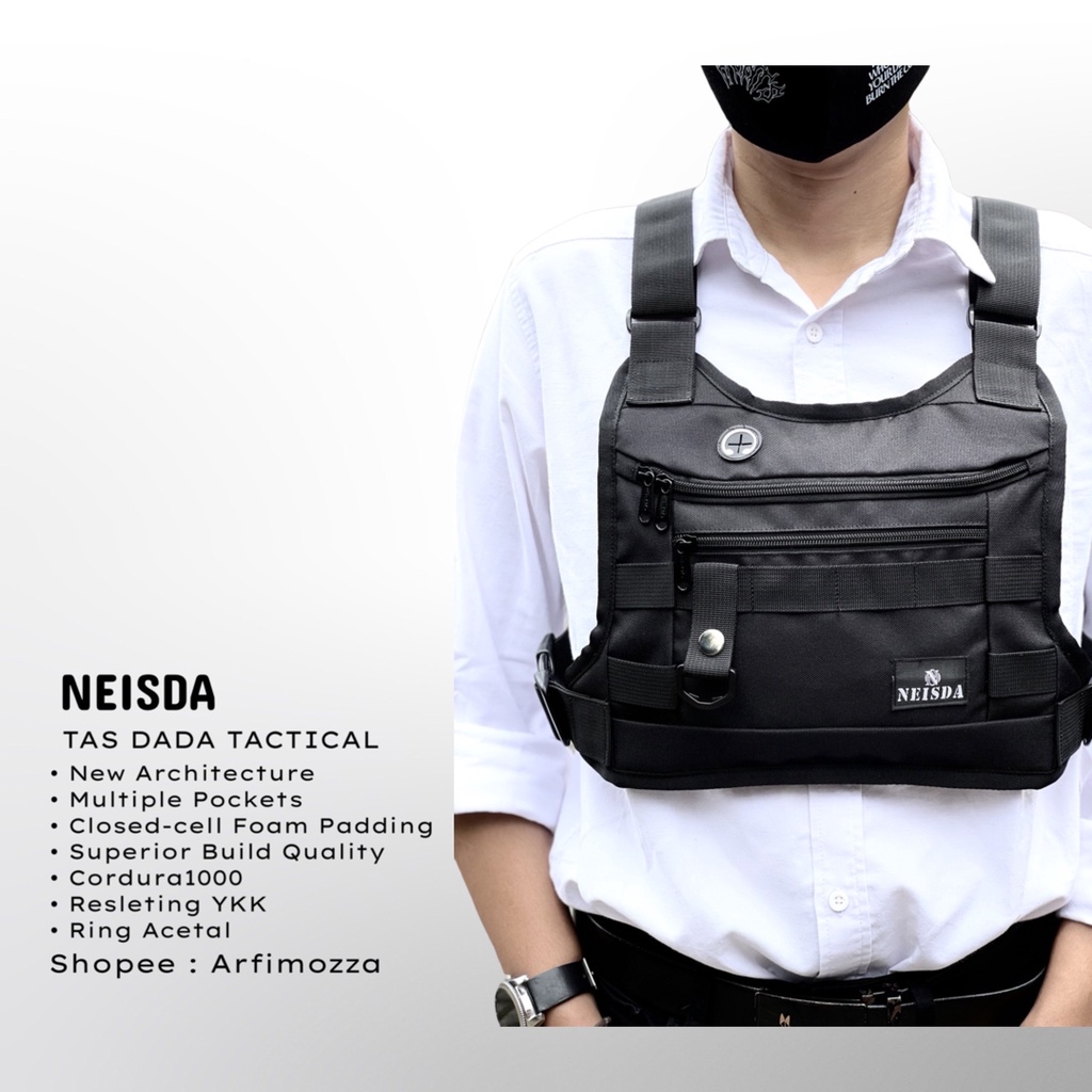 Tas Dada Rompi Pria Model Terbaru V1 Headset Original Neisda / Tas Selempang Cowok Keren Terbaru 2022