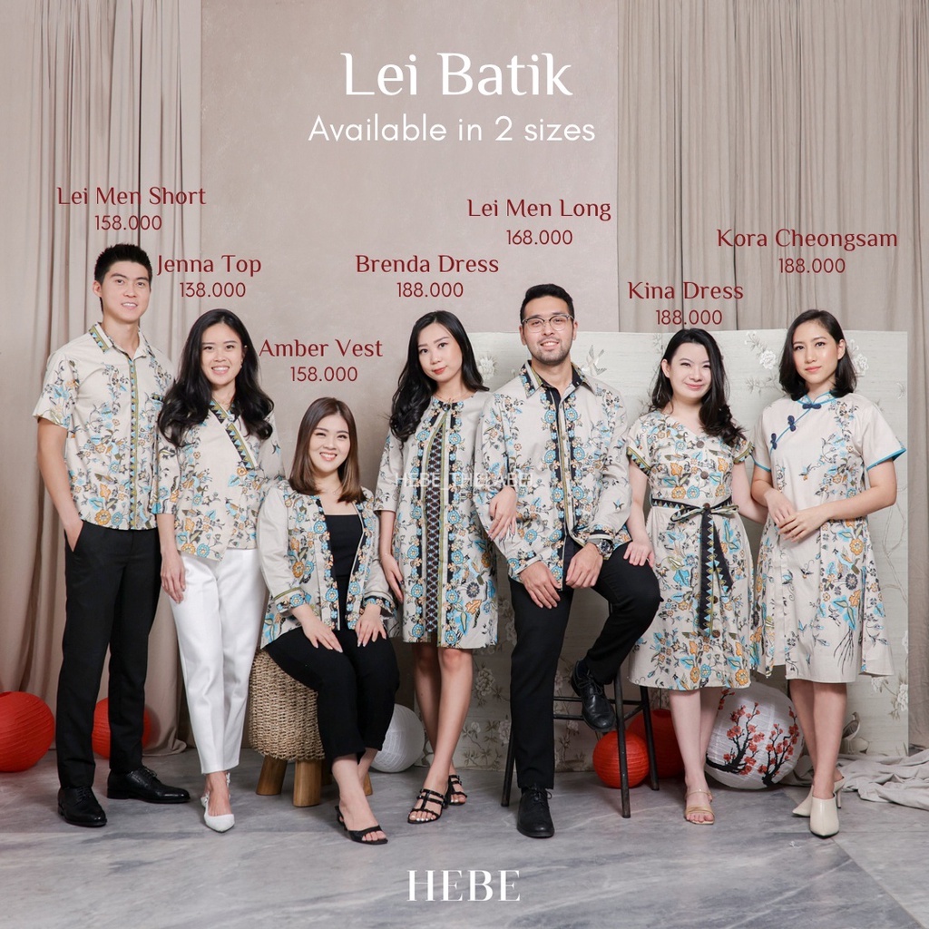 Lei Batik Cheongsam Chinese New Year ( Men Short - Kora Cs - Mutia - Jenna - Mila - Kina - Men Long - Nadine - Amber - Brenda - Intan - Hera ) Available Couple