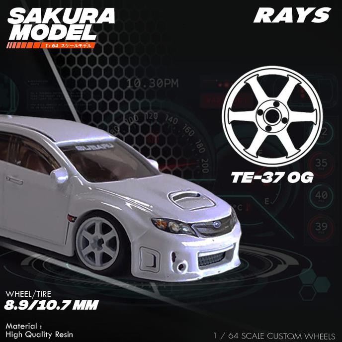 Ban Karet diecast Sakura Model TE37 white