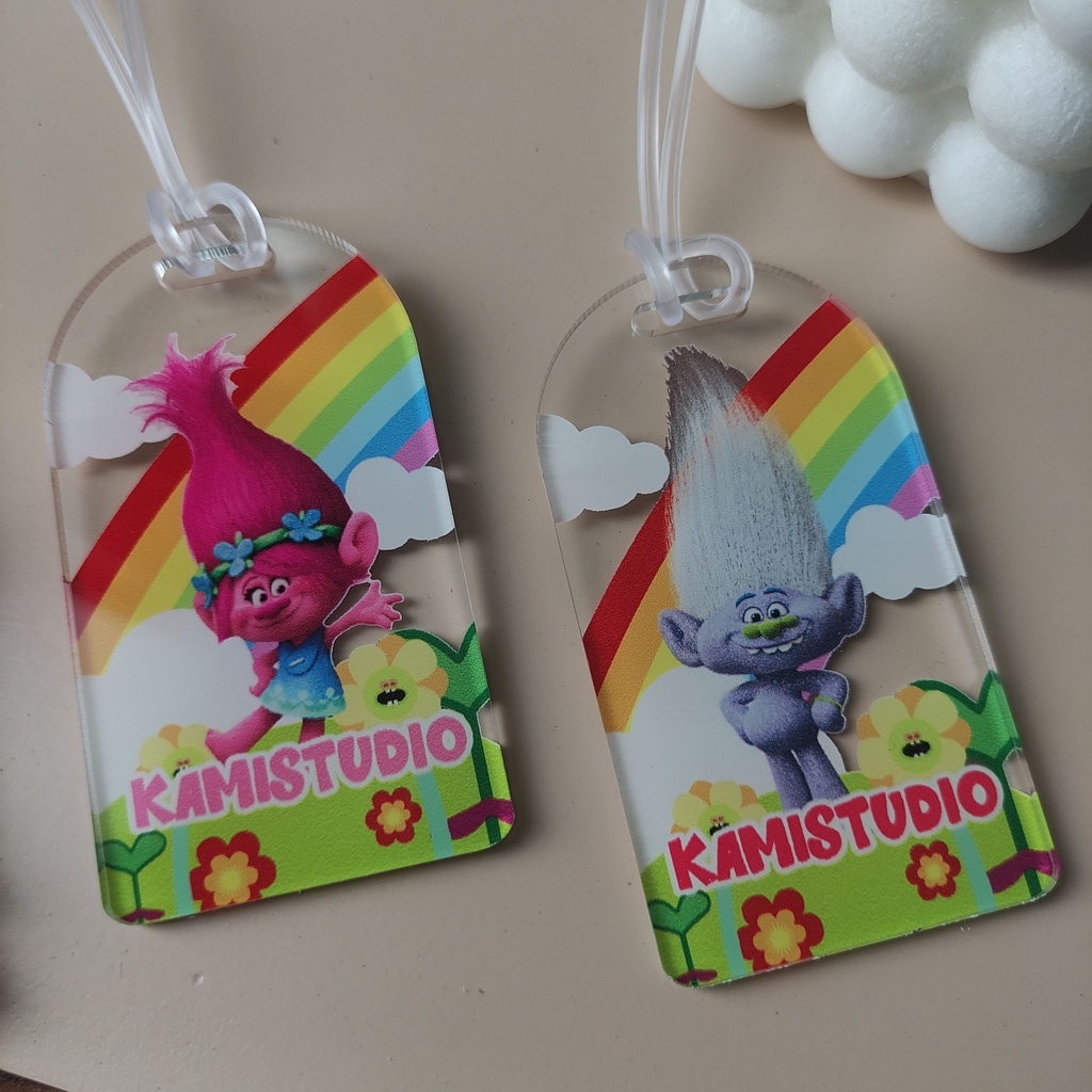 LUGGAGE TAG / GANTUNGAN KOPER TROLLS/GANTUNGAN KOPER POPPY/ GANTUNGAN KOPER FILM TROLLS / GANTUNGAN 