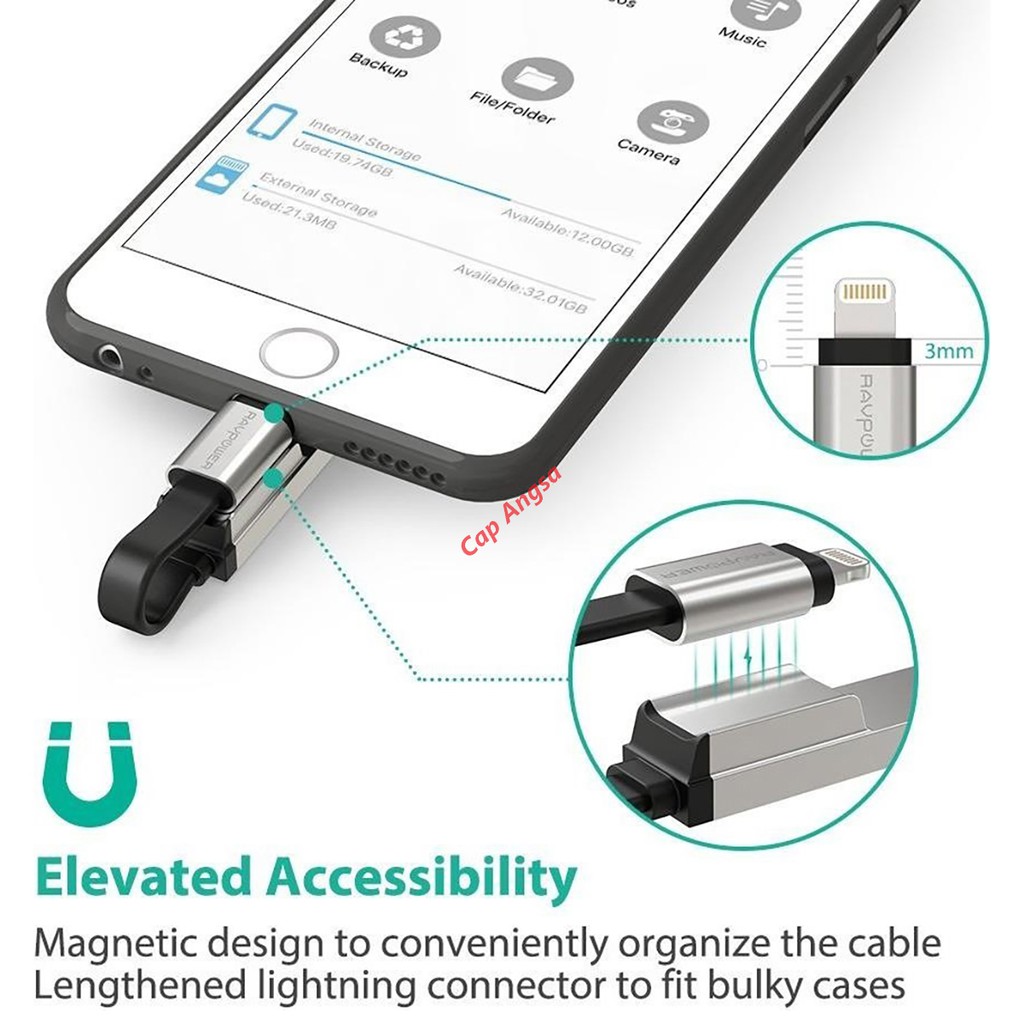 OTG FLASH DRIVE MINI FLASH DRIVE RAVPower IMO13 32G PEN JUMP DRIVE MFi LIGHTNING iOS MAC STORAGE