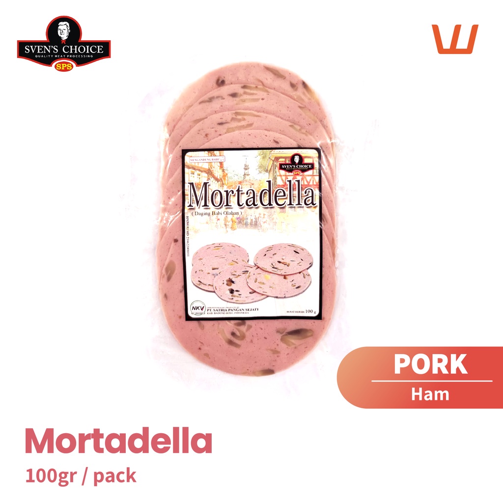 

Mortadella Mushroom Pork Ham Babi Sven's Choice 100gr