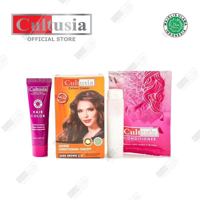 Cultusia Hair Color Dark Brown 3/0 30 ML