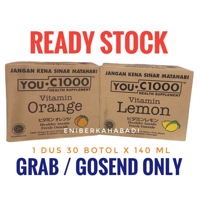 

You C 1000 Orange/lemon Juli 2025 1 dus 30 botol (Instan car/Gosend/Grab Only)