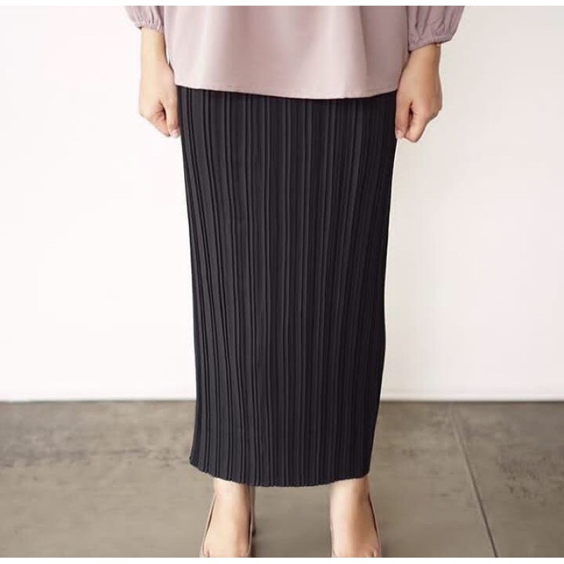 [ NEW - 019 ] ROK PLISKET KECIL SEPAN CANTIK LURUS SLIM PANJANG FLARE SKIRT MAXI MUSLIM ABG POLO