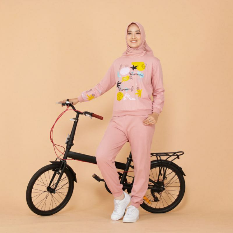 Setelan Olahraga Wanita Muslim Kirani - One Set Pakaian Olahraga Wanita Kekinian