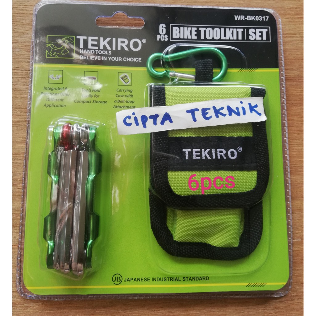 Kunci L sepeda lipat set 6pcs Tekiro