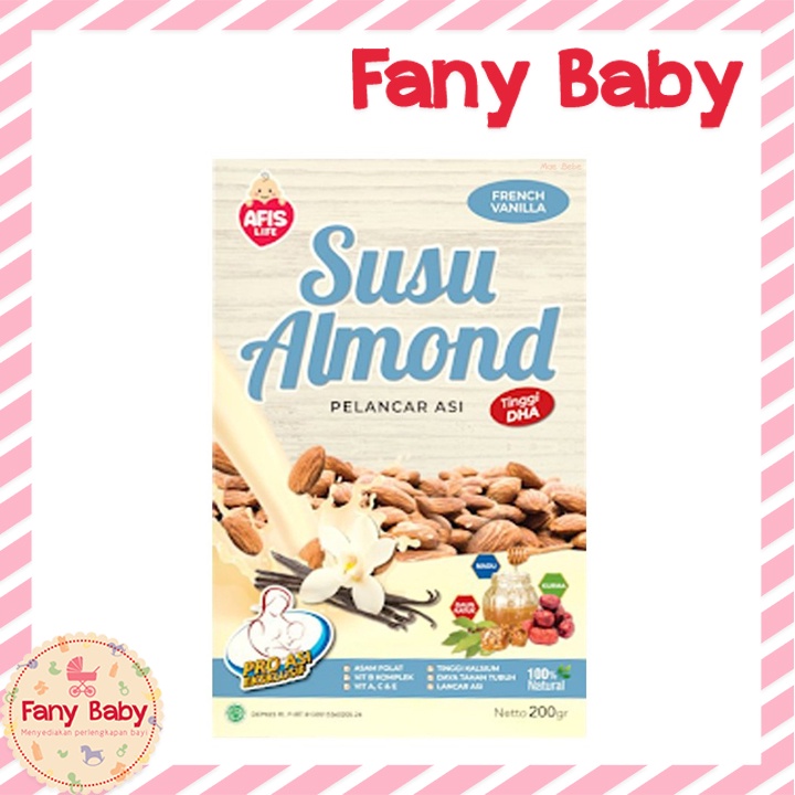 AFIS ALMOND SUSU PELANCAR ASI FRENCH VANILA 200GR