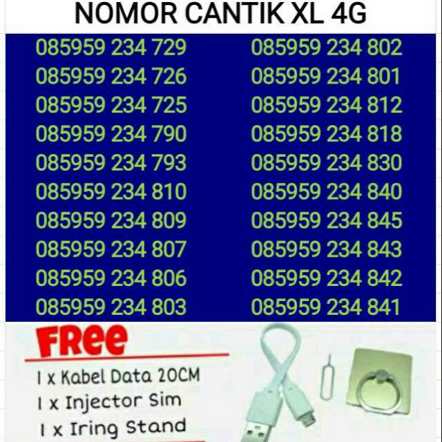 BUY 1 GET 1 FREE OBRAL SERI 5959 234 Kartu Perdana Nomor Cantik XL 4G