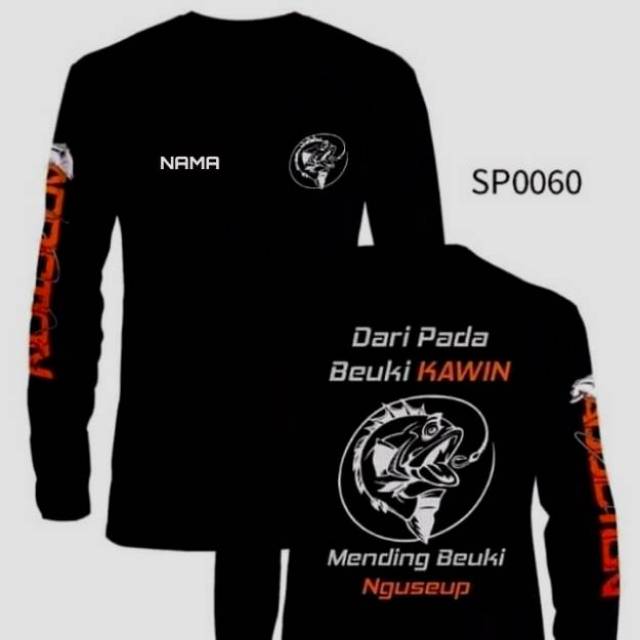 KAOS MANCING PREMIUM  BISA CUSTOM NAMA,LOGO,TULISAN  BAJU MANCING KAOS PANCING JORAN REEL MURAH MANC