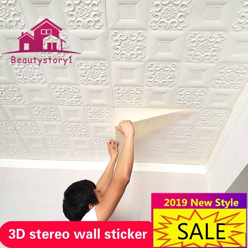 Dekorasi atap  wallpaper  3d stereo stiker dinding langit 