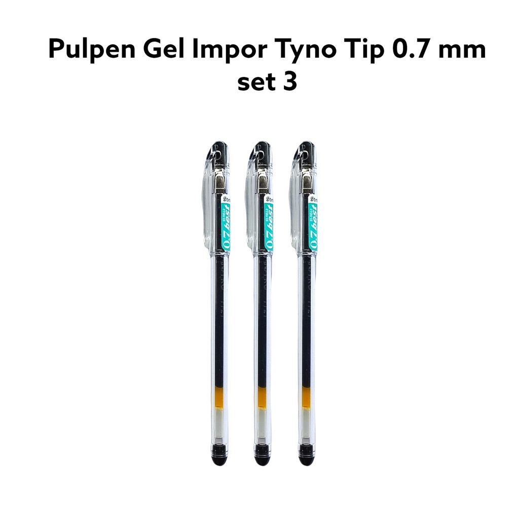 

Pulpen Impor Ballpoint Styno Tip 0.7 mm Tinta Hitam Biru Semi gel #st-9032 s3 – Jual Set (isi 3)SHAGB