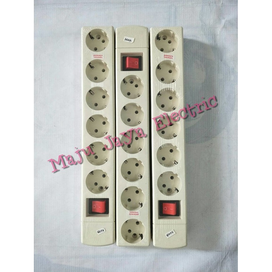 StopKontak Stop Kontak Tembok Uticon 6 Enam Lubang + Saklar Switch
