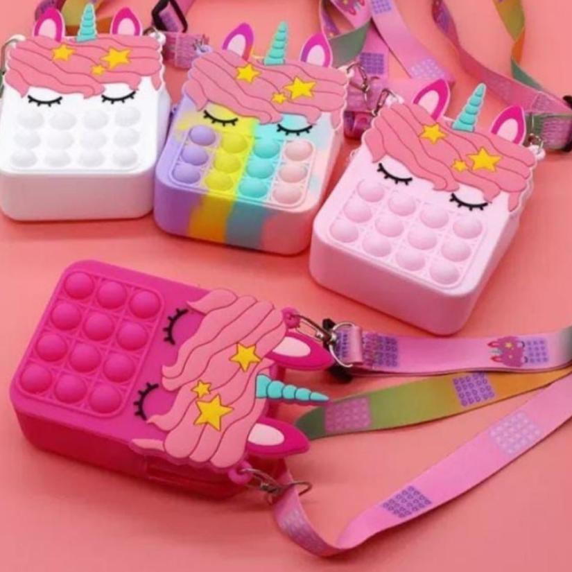 CodeA5m0L--Tas Pop It Unicorn - Tas Anak Unicorn Lucu + Tali