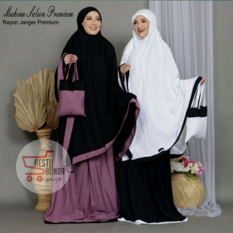 Mukena Salwa Polos Dark Mukena Bali