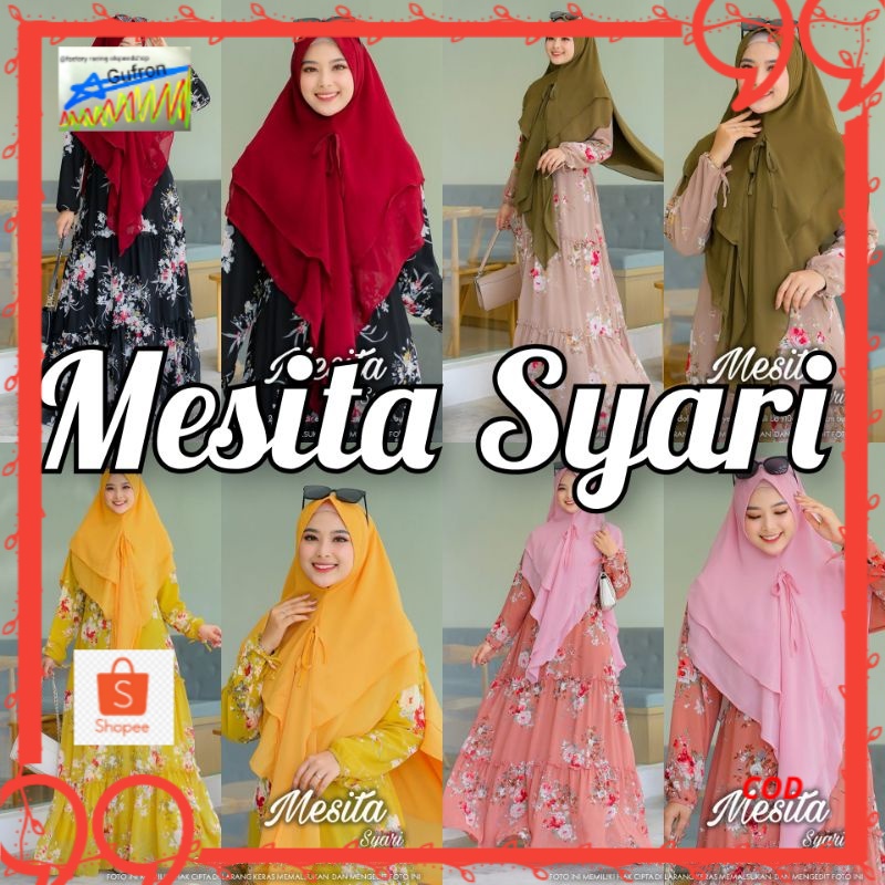 ORI MP MESITA SYARI FULL FURING / GAMIS CERUTY MOTIF BUNGA